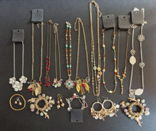 Vintage Jewellery Beaded Charms Floral Gold Silver Necklaces Bracelets Job Lot