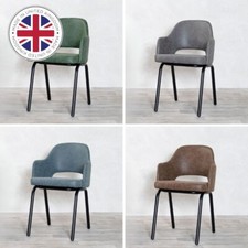 FAUX SUEDE DINING CHAIRS WITH