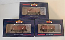 3 x Bachmann 37-252C OO Gauge 16 Ton Steel Mineral Wagon BR Brown Boxed