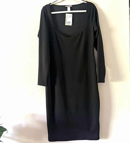 Black sheath midi dress - h&m,