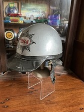Vintage Pudding Basin Helmet - Vintage Motor Racing Motorcycle BSA Logo Helmet