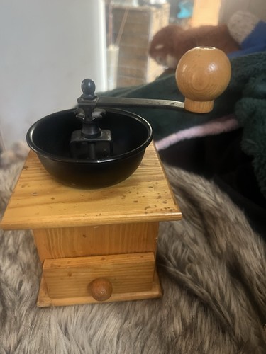 Vintage hand turned coffee - hand,