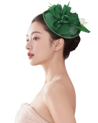 Fascinator hat feathers - feathers, tea