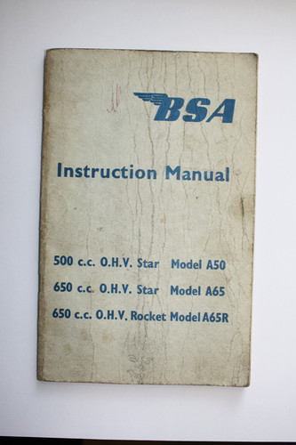 Bsa instruction manual a50 - bsa,