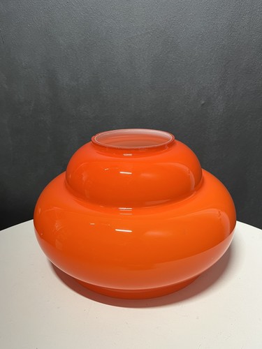 Vintage orange white glass - orange/white,