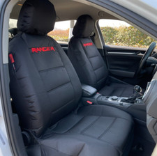 Heavy Duty Waterproof Canvas Seat Covers Black For Ford Ranger Front Pair