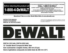 DeWALT DW716 Miter Saw
