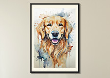 Golden Retriever, Water Colour
