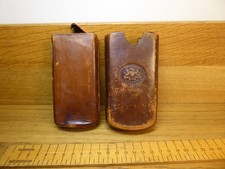 Antique Leather Cigar Case with embossed Queen Victoria Crest-Superior Warranted