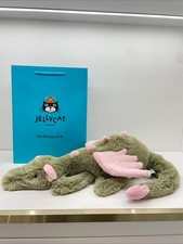 NWT HOT Jellycat Malachy Dragon Plush Toy 55cm Matcha Dragon Doll Exquisite Gift