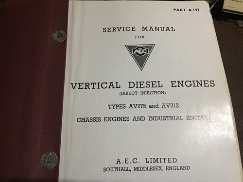 Aec service manual - manual, vertical