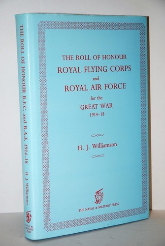 Roll honour rfc raf - of,