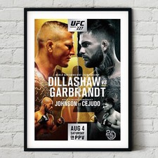 UFC 227 T.J Dillashaw vs. Cody Garbrandt 2 Fight Poster Wall Art Print Boxing