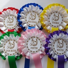 Horse show rosettes 1st - show, 1st-6th