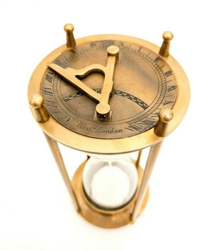 Antique sand timer with - antique,