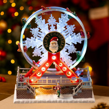 Christmas Village Fairground Decoration Light Up Ferris Wheel Santa Xmas LED