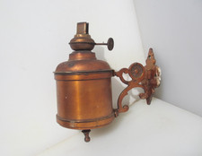 Antique brass oil lamp - lamp, light