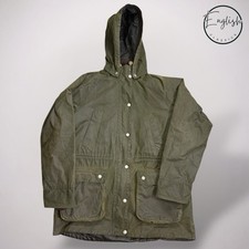Barbour Brae Wax Parka Ladies UK 12 Green