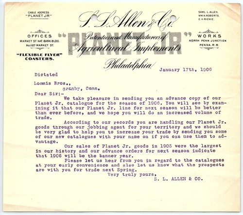 1906 allen co planet - s.l.,