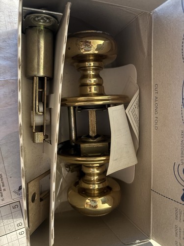 Weiser a331t brass door knob - brass,