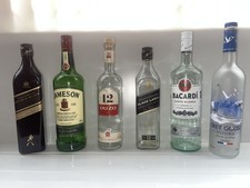 6 x Empty Spirit Bottles