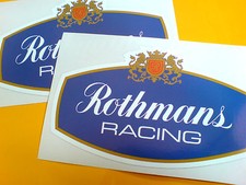 ROTHMANS RACING STICKERS Classic Race Rally Motorsport 2 x 125mm
