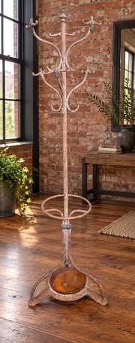 Antique cast iron hall tree - iron,