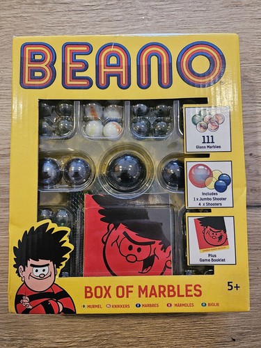 Beano box marbles complete - beano,