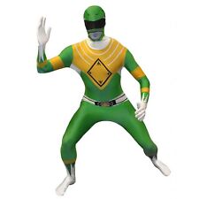 Adult Green Power Ranger Morphsuit Men`s Superhero Fancy Dress Costume M – XXL