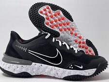 NIKE ALPHA HUARACHE ELITE 3 TURF BASEBALL SHOES SIZE 8 BLACK WHITE CK0748-010