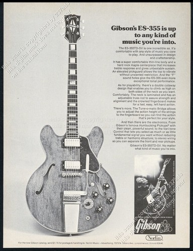1977 gibson 355 - 1977, guitar