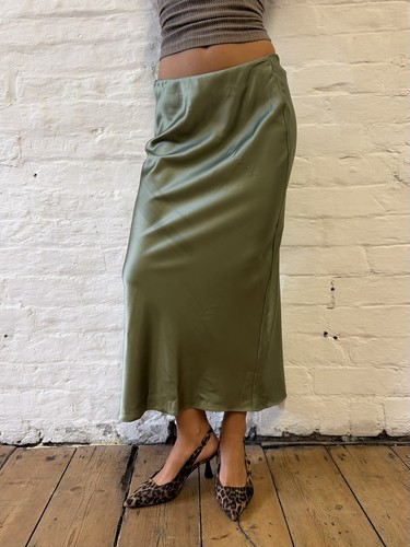Zara olive green - green, slip