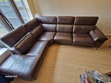 Italian Brown Luxe Delight Leather Corner Sofa (PTP)