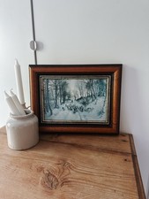 Vintage framed print of a