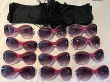 Joblot X12 Sunglasses Kids Butterfly with soft black pouch, UV400 protection. 