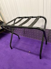 Black metal luggage stand for bedroom