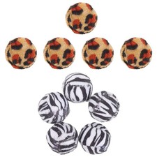  10 Pcs Leopard Print Cat Ball Baby Kitten Toys Indoor Interactive for Cats