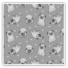 2 x Square Stickers 10 cm -