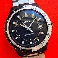 Lanco Quartz Watch Rare Black