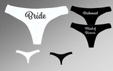 WEDDING UNDERWEAR LADIES THONG BRIDE BRIDEMAID MAID OF HONOUR PERSONALISED GIFT