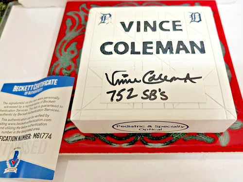 Vince coleman signed auto - vince, sga