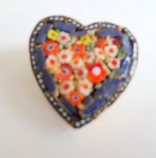 Vtg Micro Mosaic Antique Blue