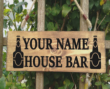 Personalised Bar Sign Wooden