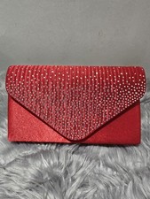 Women's Red Sparkly Satin