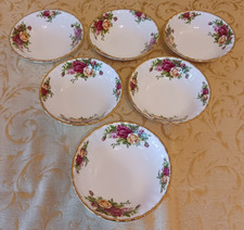 Royal Albert 5 ¼” Fruit Saucers x 6 – Old Country Roses Pattern (c 1962)