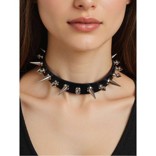 1pc gothic punk spiked leather - gothic,