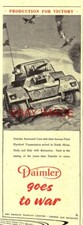 WW2 ADVERT DAIMLER Armoured Cars 'N Africa & Italy' (2) Original Print Ad 727/29