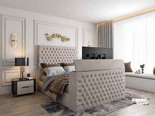 Plush Velvet Upholstered TV