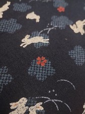 Navy Rabbit Digitally Printed