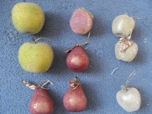 Vintage icy beaded - icy, fruit